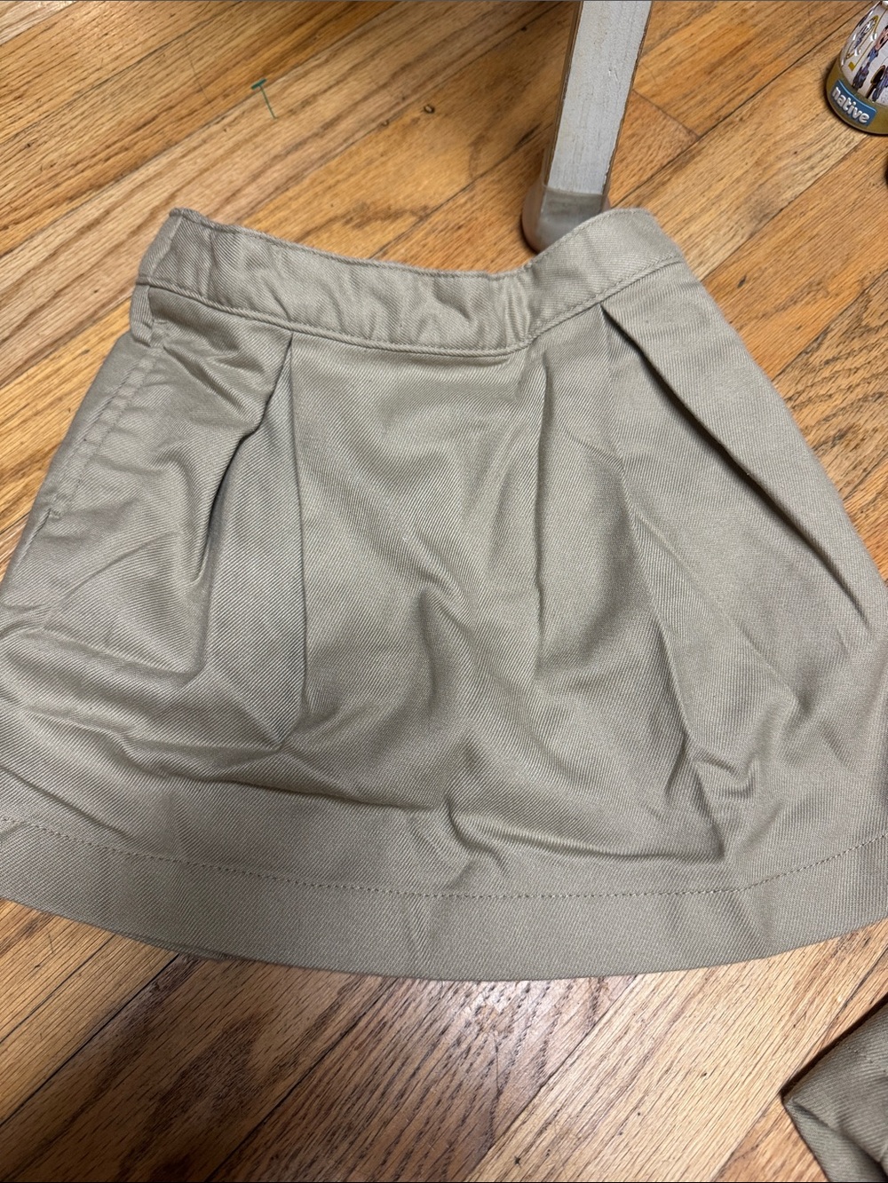 Lands' End Girls' Khaki Pleated Skort - Light Tan